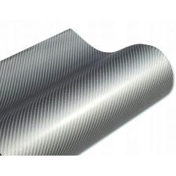 OKLEINA CARBON 4D 100x152cm SREBRNY Połysk kanali